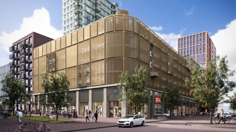 Parkeergarage BinnenDok in Amsterdam – MD Strekmetaal – Metadecor – Impressie6 Parkeergarage BinnenDok in Amsterdam - MD Strekmetaal - Metadecor - Impressie6