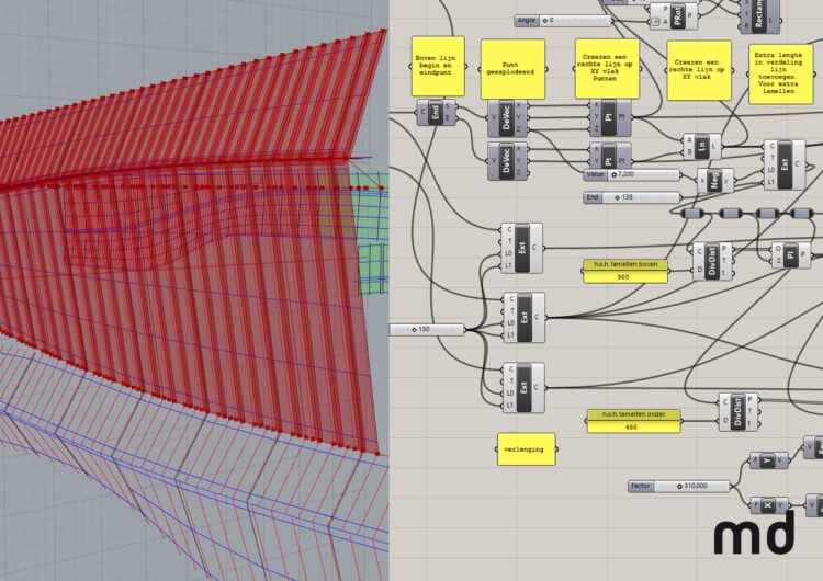 Parametrisch ontwerpproces – Metadecor – Engineering – Facade 3 parametrisch ontwerpen gevel