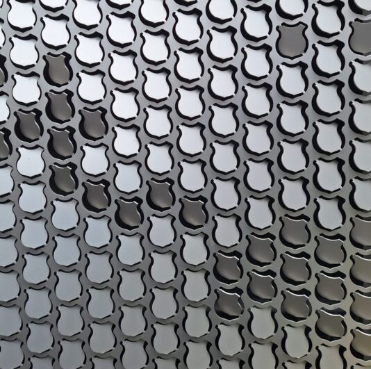 Aluminium perforatie wand