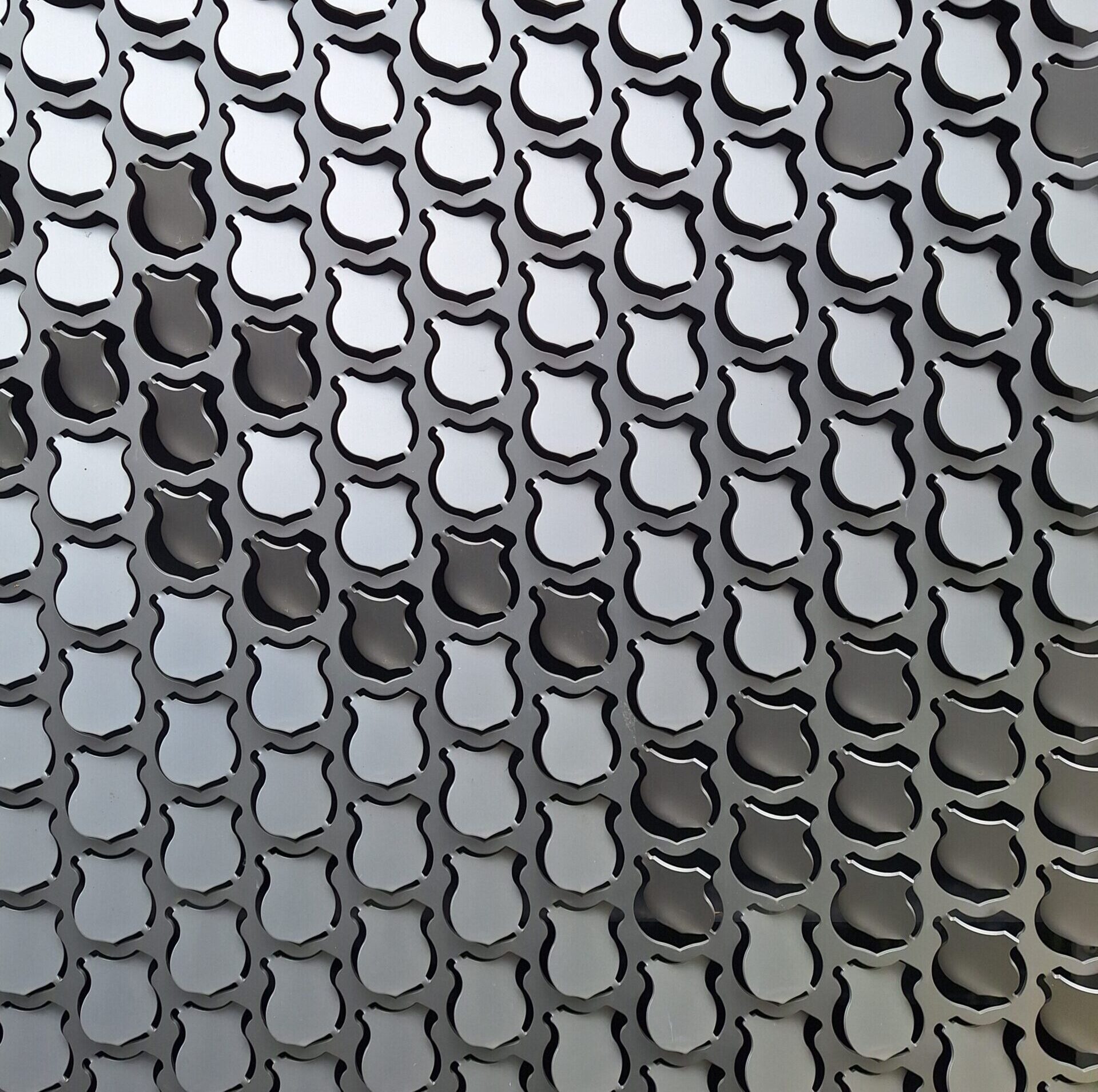 Aluminium perforatie wand